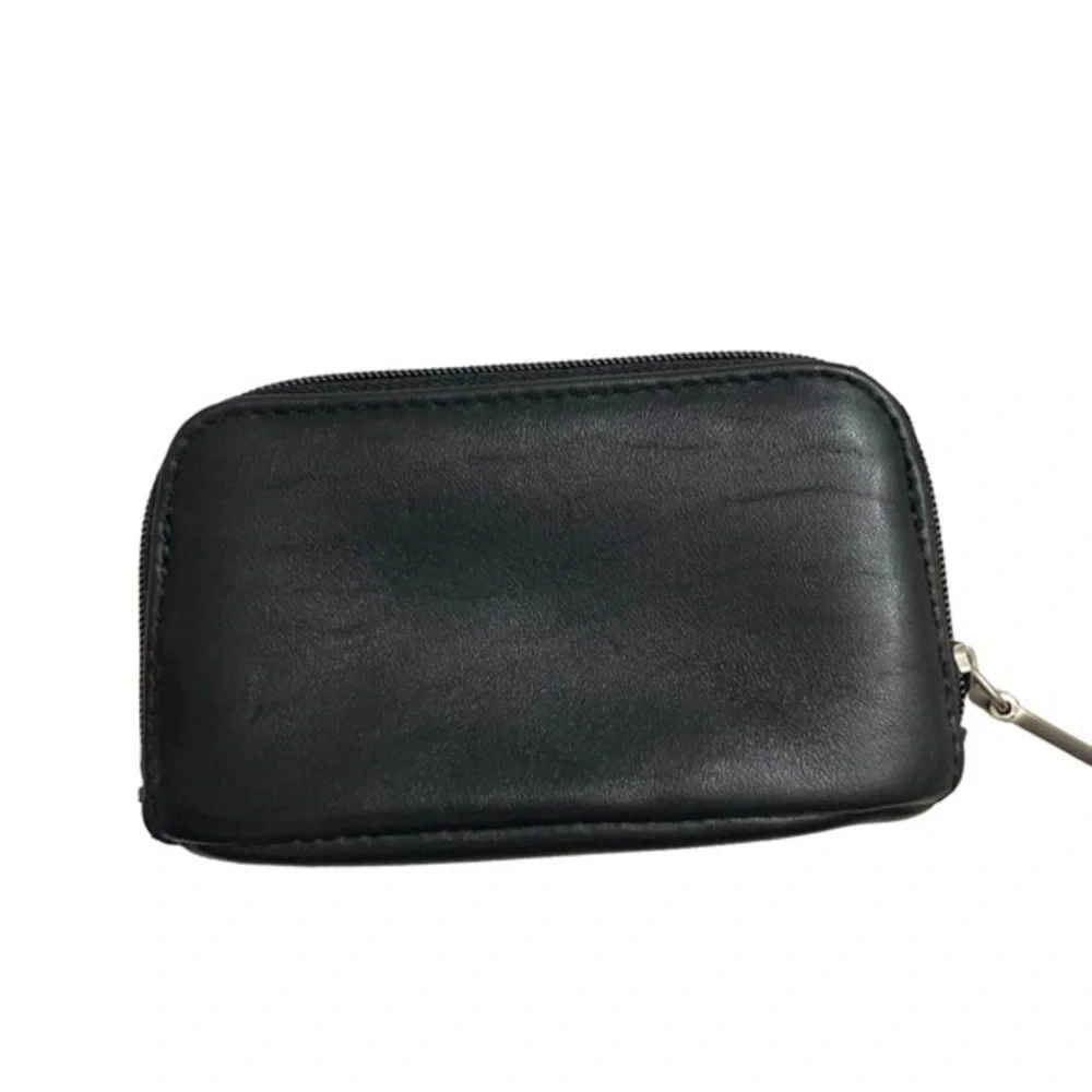 Hobo black zipper coin or makeup pouch bag